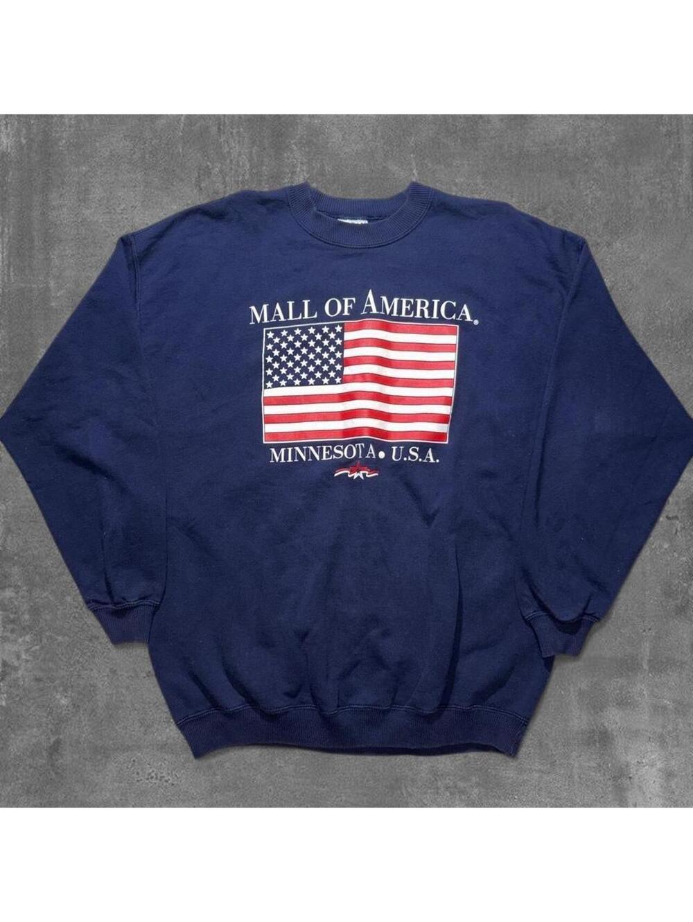 Men’s Mall of America Minnesota USA Flag Crewneck Sweatshirt Size XL